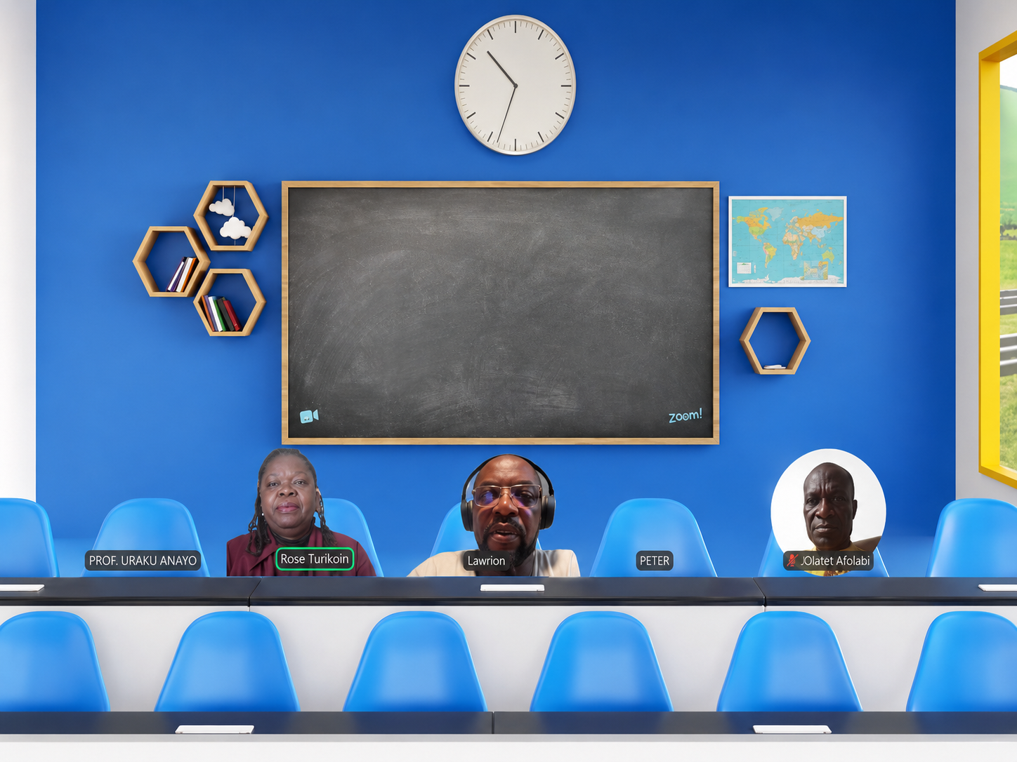 Interactive online AI training session with participants joining remotely